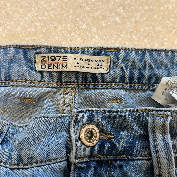 Zara Denim Z1975 Crop Jeans Sz L Womens - Picture 3 of 7